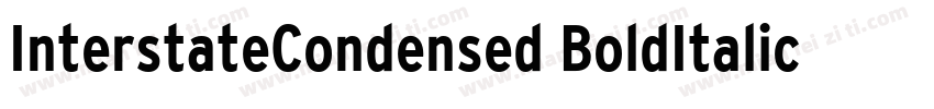 InterstateCondensed BoldItalic字体转换